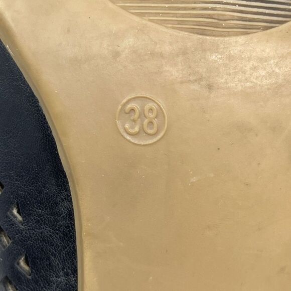 Steve Madden Women's Ankle Peep Toe Booties Block Heels Black Leather EU 38 - Picture 9 of 9